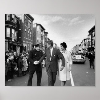 John F. Kennedy in East Boston Poster
