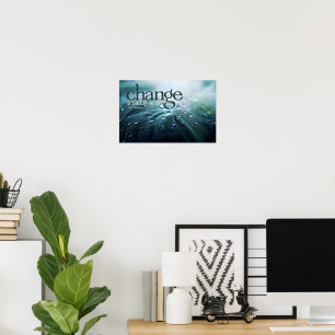 John F. Kennedy Inspirational Quote "Change" Poster