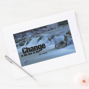 John F. Kennedy Inspirational Quote "Change" Sticker