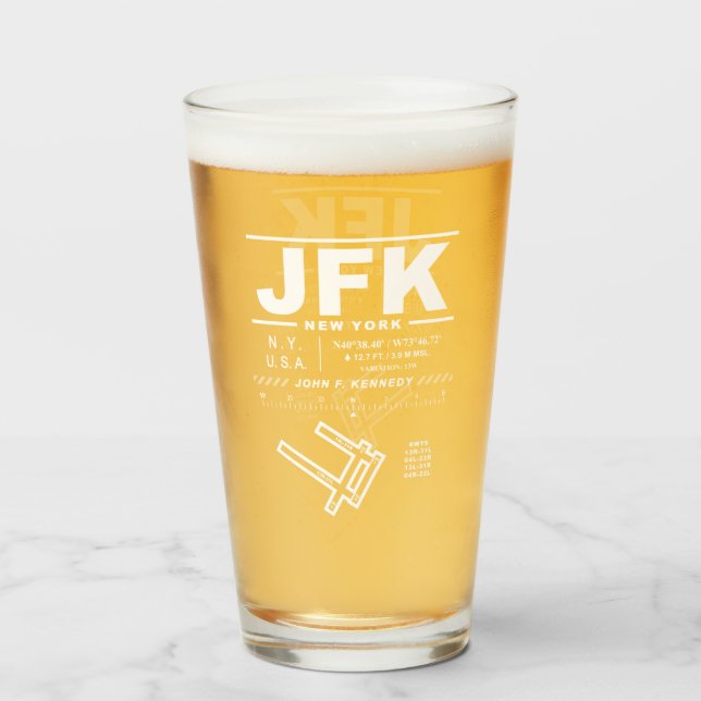 John F. Kennedy International Airport JFK Glass (Front Filled)