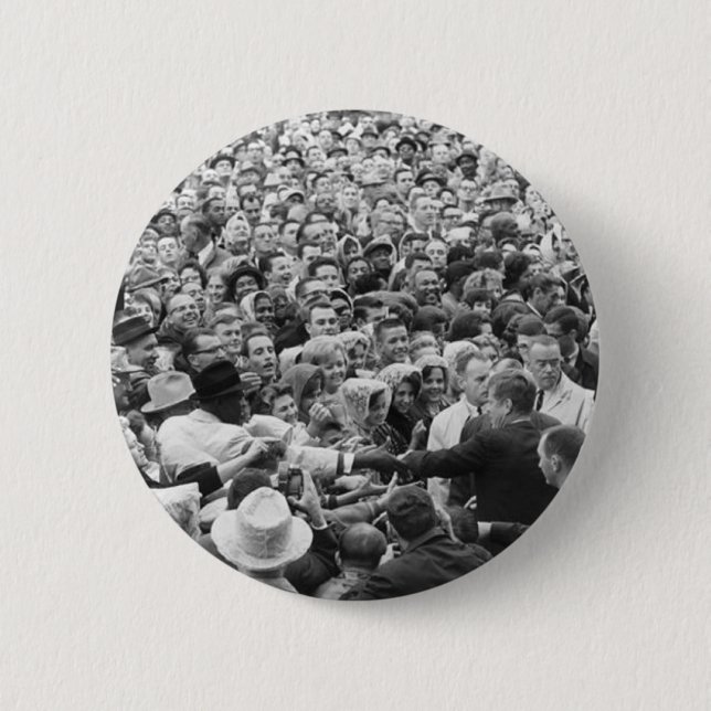 John F Kennedy JFK Fort Worth Rally '63 2 Inch Round Button (Front)