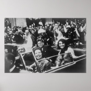 John F. Kennedy motorcade Dallas Texas Nov 22 1963 Poster