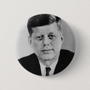 John_F_Kennedy official photo from public domain 2 Inch Round Button