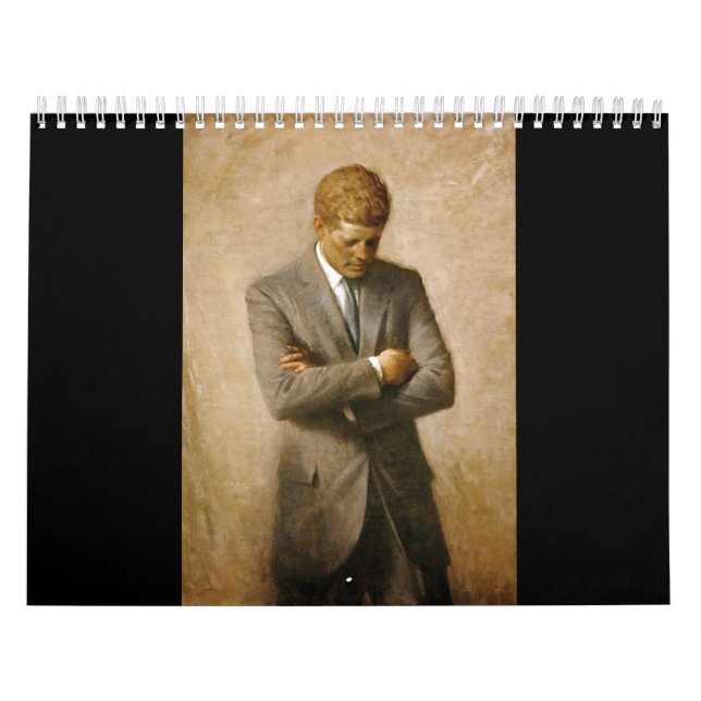 John F Kennedy Official Portrait by Aaron Shikler Calendar (Cover)