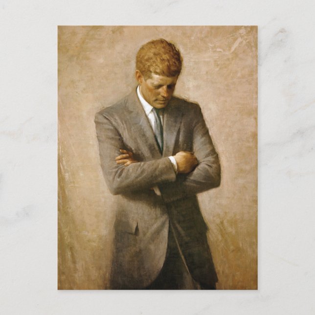 John F Kennedy Official Portrait by Aaron Shikler Postcard (Front)