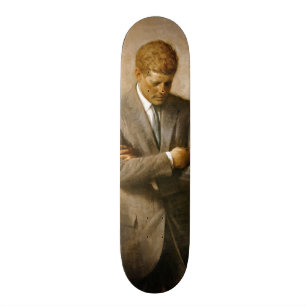 John F Kennedy Official Portrait by Aaron Shikler Skateboard