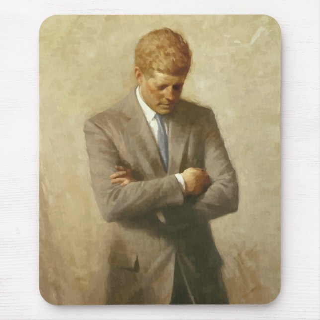 John F. Kennedy Painting Mouse Pad (Front)