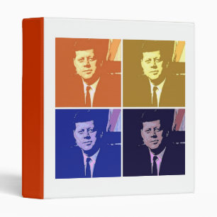John F Kennedy Pop Art Binder