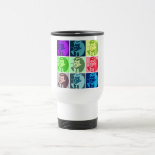 John F Kennedy Pop Art Travel Mug