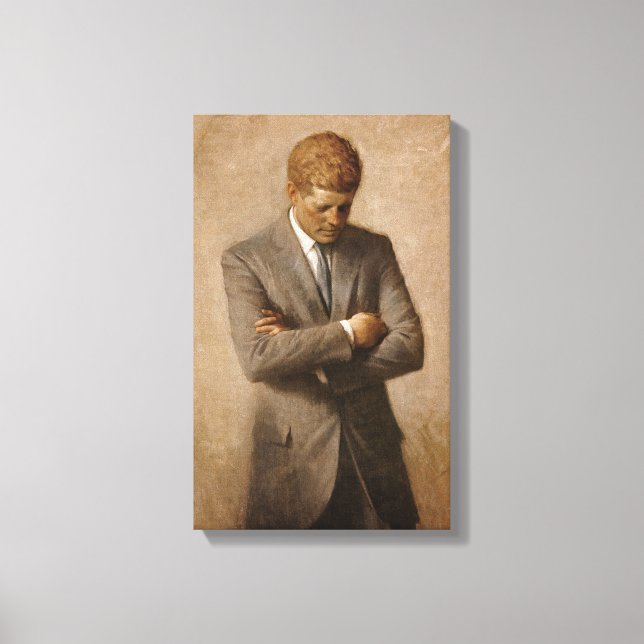 John F. Kennedy Portrait Canvas Print (Front)
