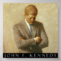 John F. Kennedy Portrait On Canvas