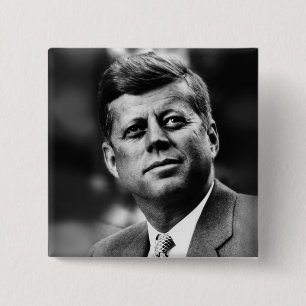John F Kennedy President 2 Inch Square Button