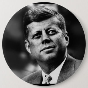 John F Kennedy President 6 Inch Round Button