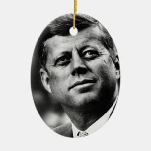 John F Kennedy President Ceramic Ornament