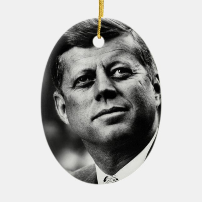 John F Kennedy President Ceramic Ornament (Front)