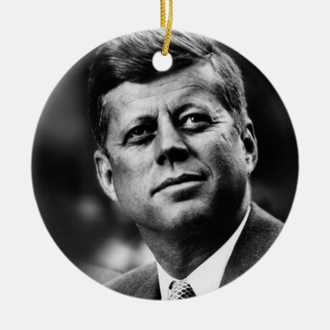 John F Kennedy President Ceramic Ornament (Front)