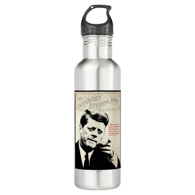 John F. Kennedy Quote 710 Ml Water Bottle (Front)
