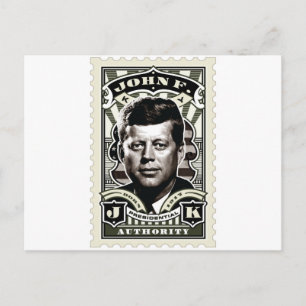 John F. Kennedy Vintage Stamp Art Postcard