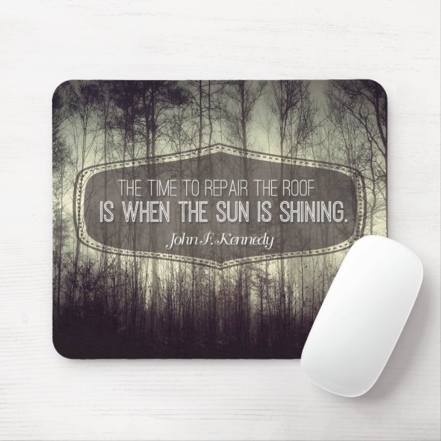 John Fitzgerald Kennedy Inspirational Quote Repair Mouse Pad (With Mouse)