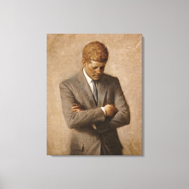 John Fitzgerald Kennedy - Official Portrait Canvas Print (Front)