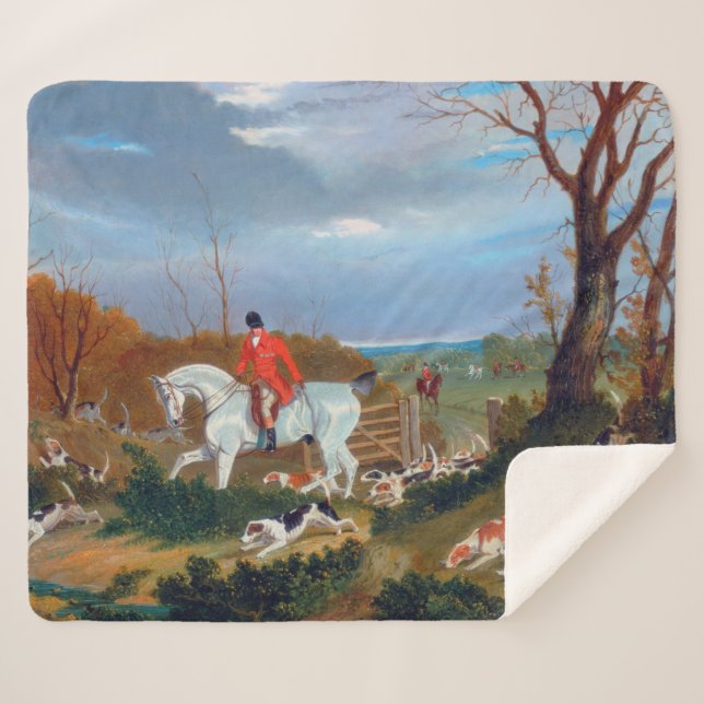 John Frederick Herring The Suffolk Hunt 1833   Sherpa Blanket (Front (Horizontal))