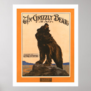 John Frew - Grizzly Bear Rag   Poster