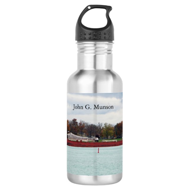 John G. Munson Port Huron water bottle (Front)