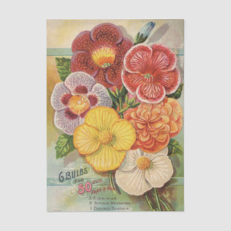 John Gardiner Vintage Flower Catalog, 1896 Tissue Paper