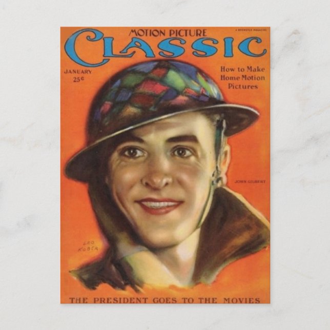 John Gilbert 1926 vintage portrait Postcard (Front)