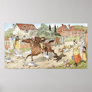 John Gilpin ridings though the village Poster