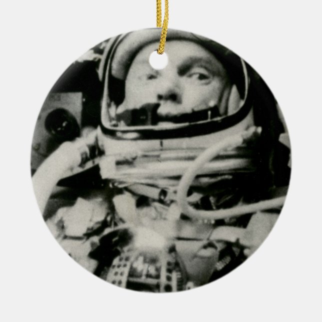 John Glenn & Firendship 7 - See Both Sides Ceramic Ornament (Front)