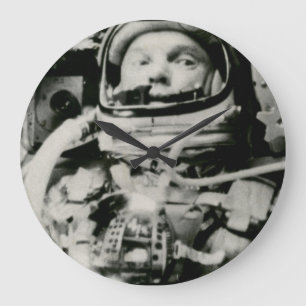 John Glenn On The Historic Flight Of Friendship 7 Large Clock
