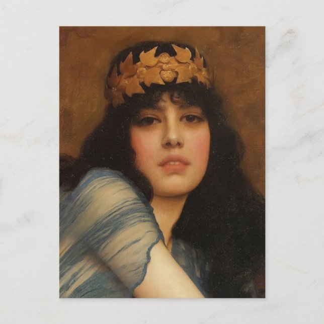 John Godward- Head of a Girl Postcard (Front)