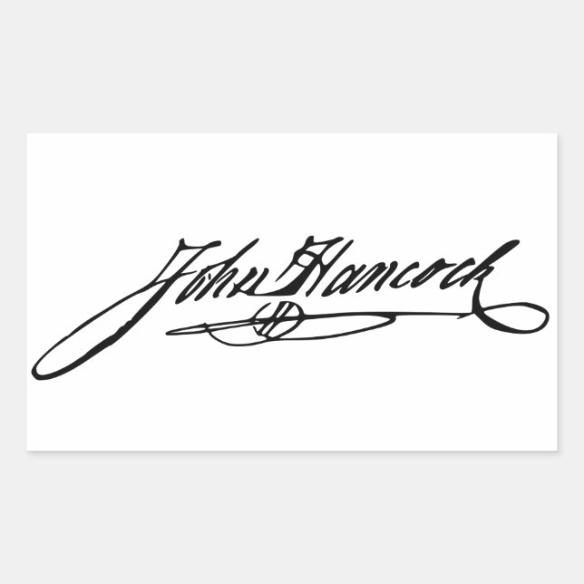 John Hancock Signature Sticker (Front)