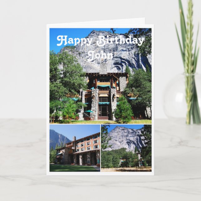 John Happy Birthday Ahwahnee Hotel Yosemite Card (Front)