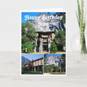 John Happy Birthday Ahwahnee Hotel Yosemite Card
