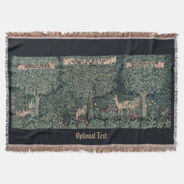 John Henry Dearle for Morris Tapestry  Doormat Throw Blanket (Front)
