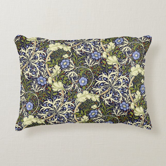 John Henry Dearle Seaweed Pattern Accent Pillow (Front)