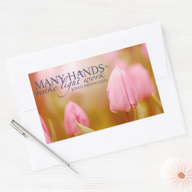 John Heywood Inspirational Quote "Teamwork" Sticker (Envelope)
