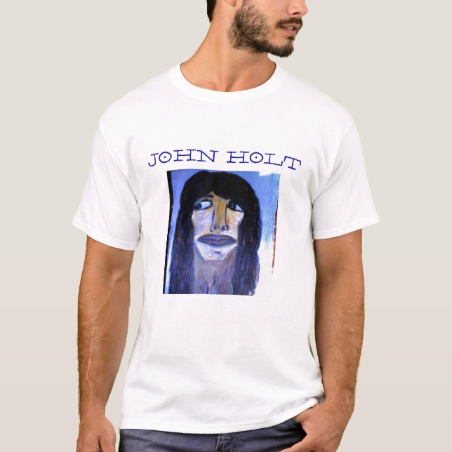 JOHN HOLT - Customized Portriat  w/ "Run" on Back T-Shirt (Front)