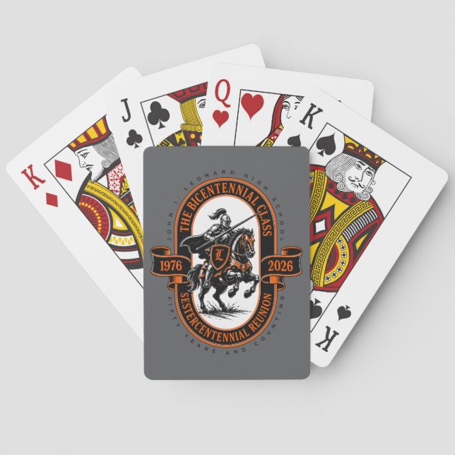 John I. Leonard 50 Year Reunion Playing Cards (Back)