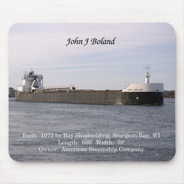 John J. Boland mousepad (Front)