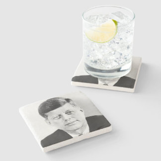 John Jack Kennedy US Presidential White House Stone Coaster