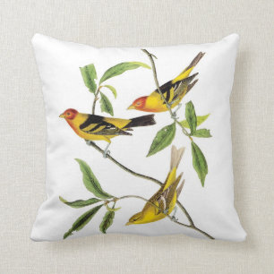 John James Audubon Yellow Tanager Pillow