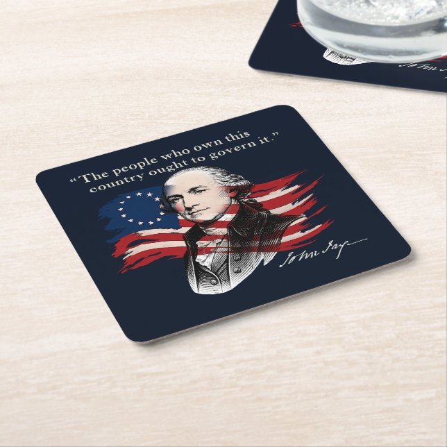 John Jay Square Paper Coaster (Angled)