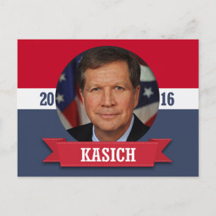 JOHN KASICH 2016 POSTCARD