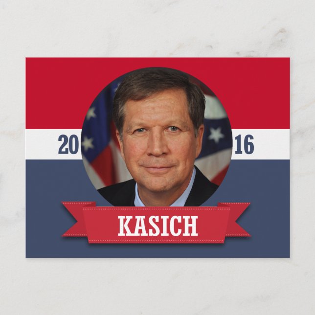 JOHN KASICH 2016 POSTCARD (Front)