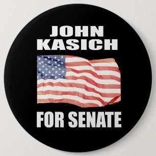 JOHN KASICH FOR GOVERNOR 6 INCH ROUND BUTTON