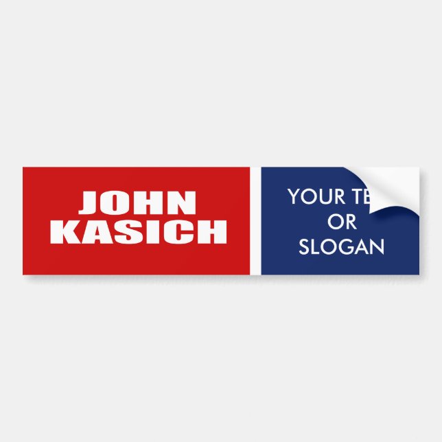 JOHN KASICH FOR GOVERNOR BUMPER STICKER (Front)
