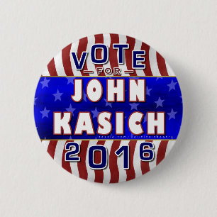 John Kasich President 2016 Election Republican 2 Inch Round Button